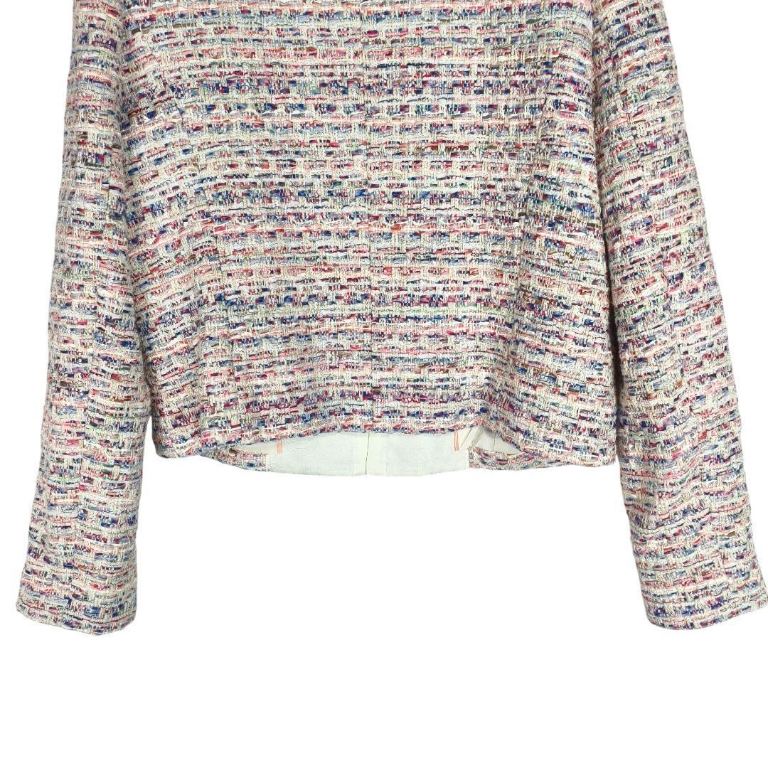 定価89,100円 アナイ スラブミックスツイードノーカラー ジャケット 38