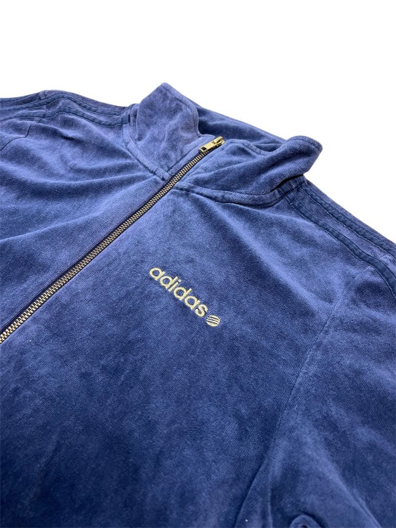【美品✨希少】adidasネイビー ベロアトラックジャケットy2k グランジM