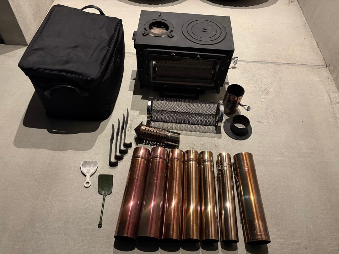 ロマンチカル 薪ストーブ 煙突上出し 脚長さん付き ピザオーブン 煙突フルセット