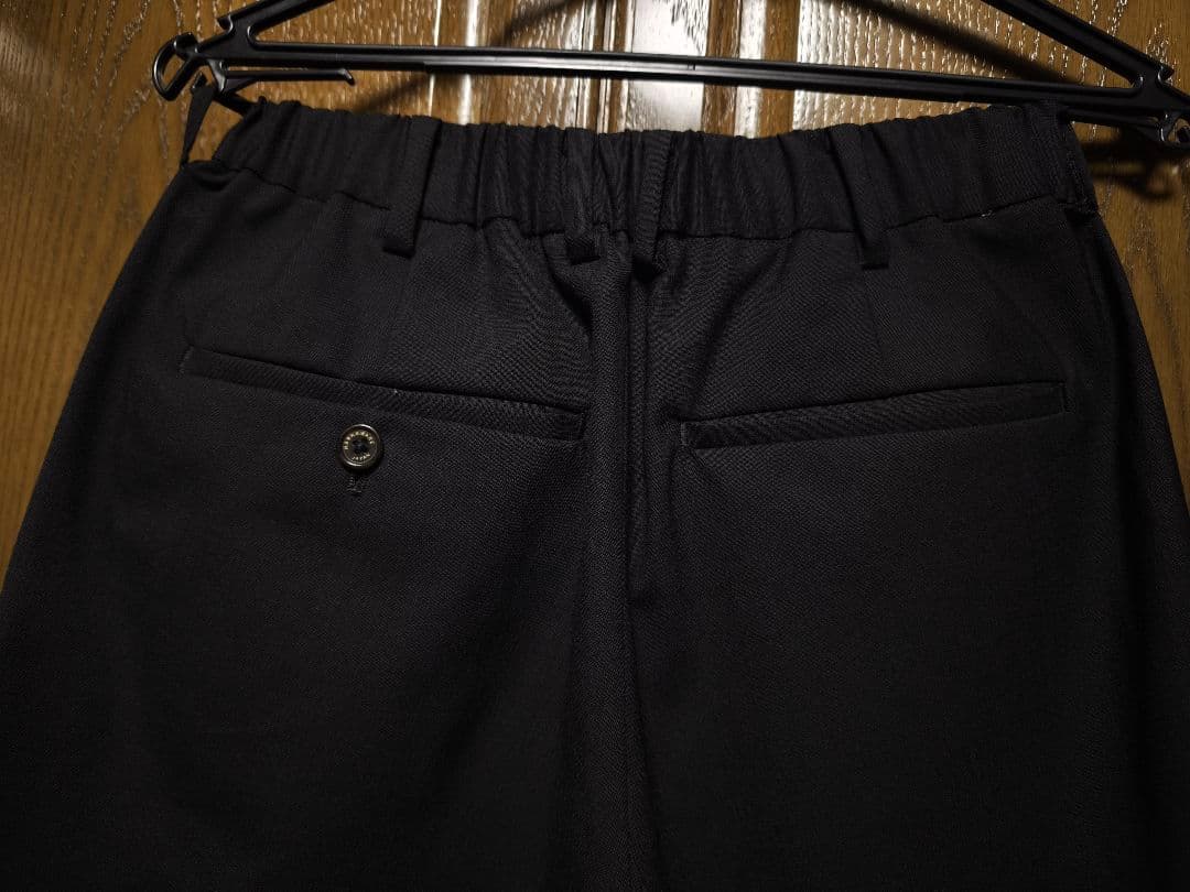 MARKAWARE ウールトロピカルペグトップパンツ　サイズ2　ブラック