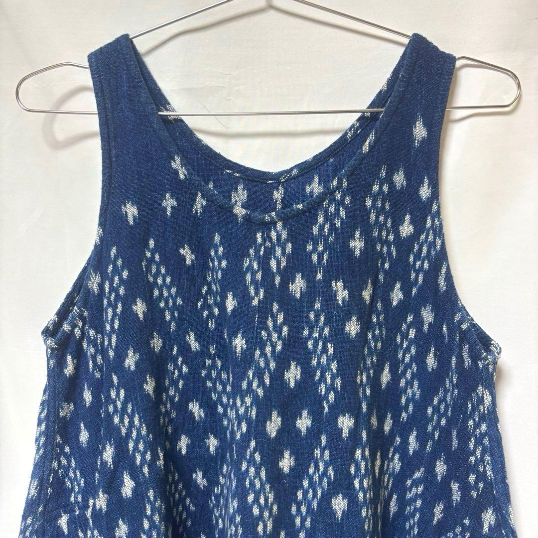 うさとの服　インディゴ　藍染　タンクトップ　チュニック　F