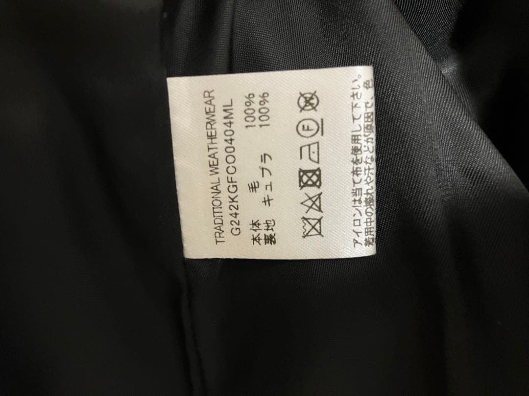 Traditional Weatherwear ブラックピーコート 36