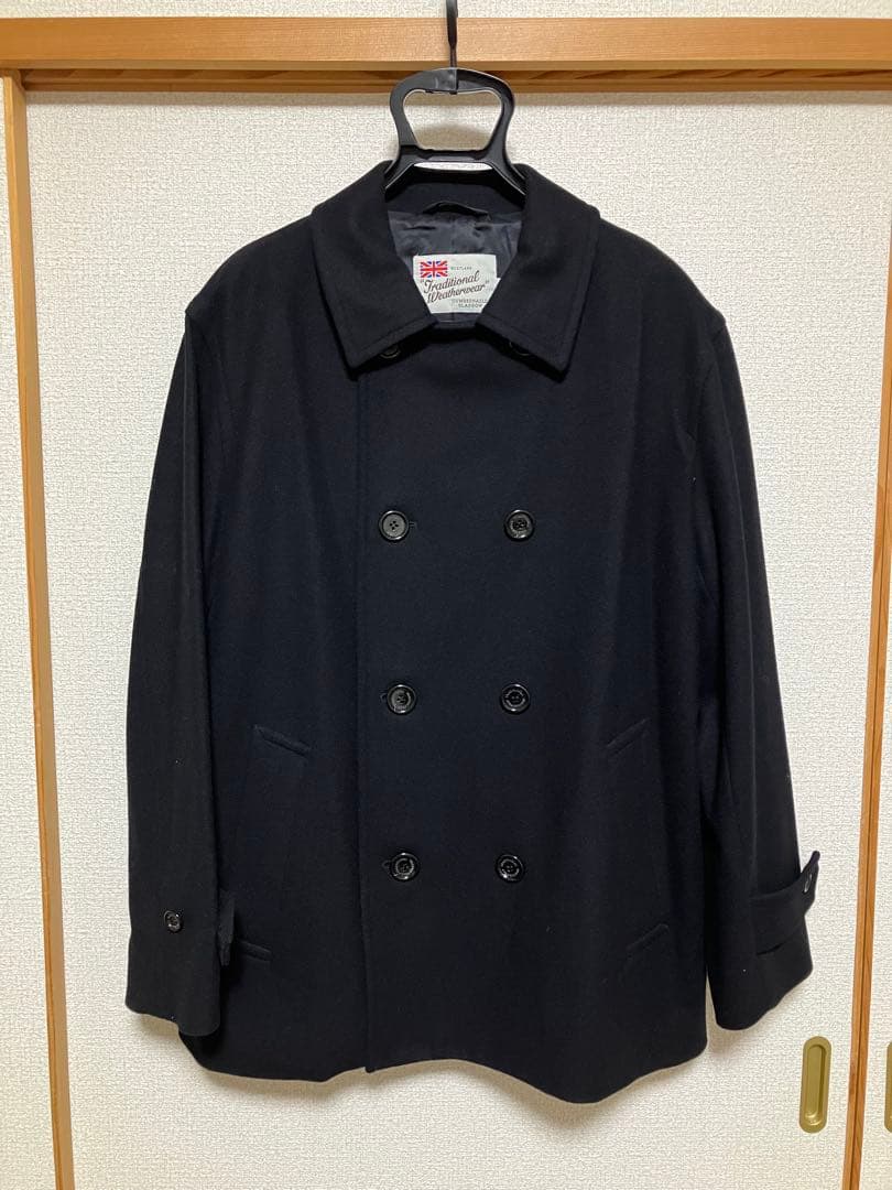 Traditional Weatherwear ブラックピーコート 36