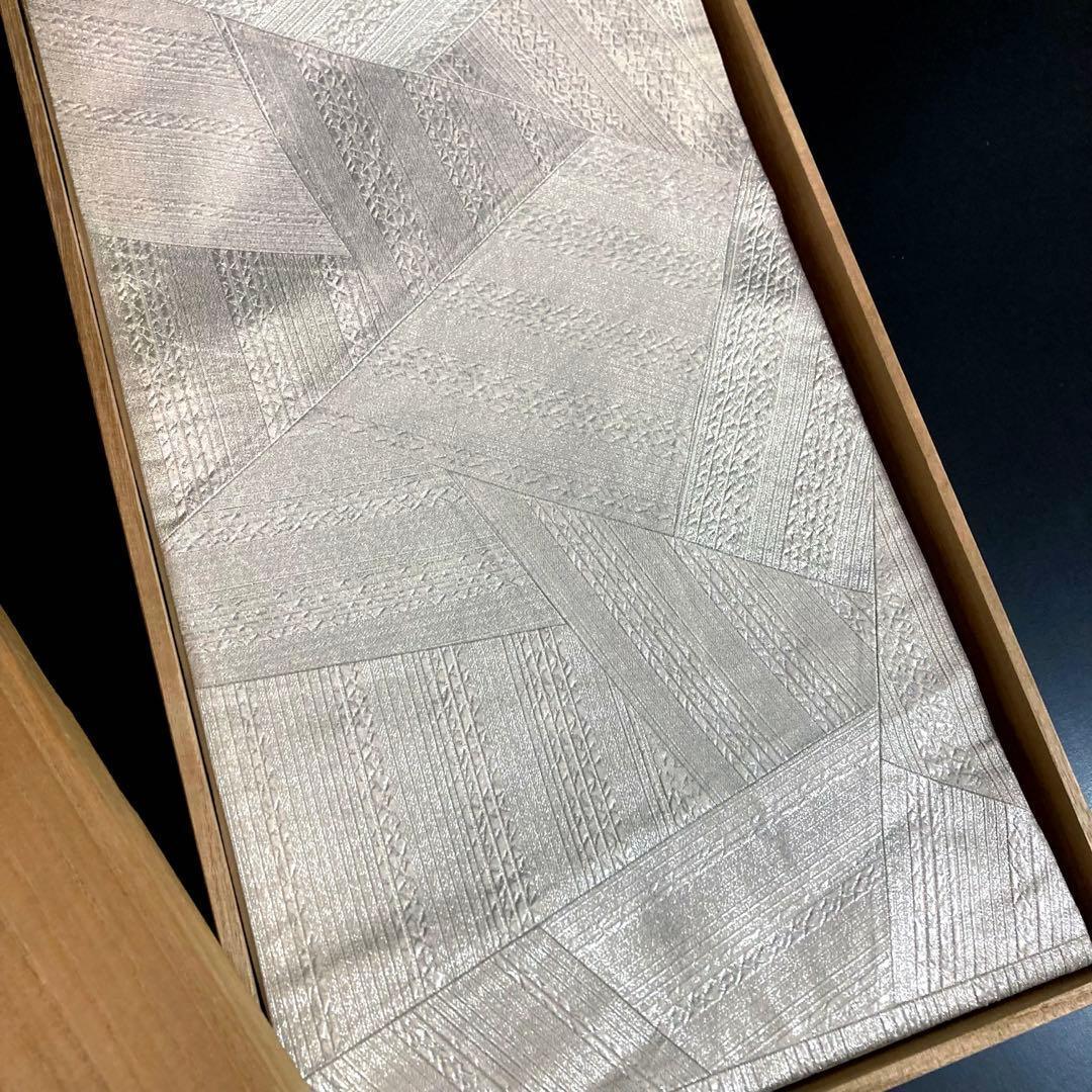 ZF-1325 袋帯 銀 正絹 フォーマル 礼装 結婚式 入学式 卒業式 黒留袖