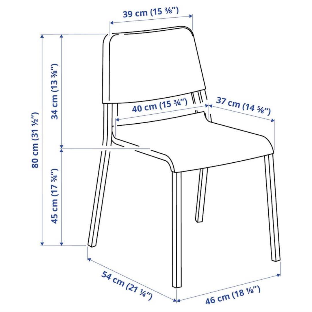 IKEA イケア TEODORES テオドレス ダイニングチェア ブラック