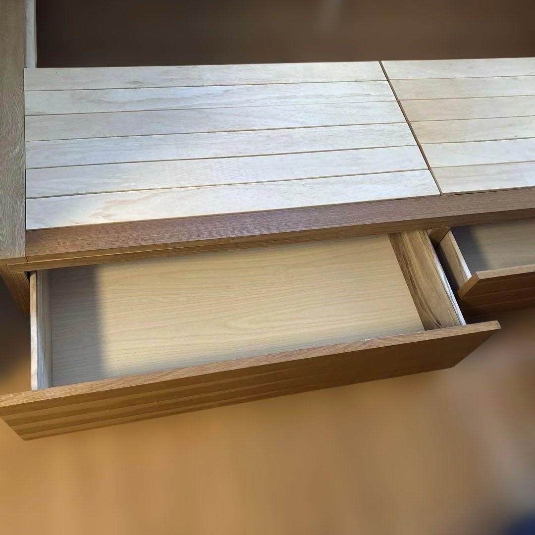 無印良品　収納ベッド　シングル　オーク材　廃盤商品　汚れあり