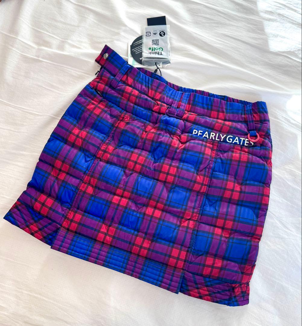 PEARLY GATES パーリーゲイツ　チェック柄中綿スカート サイズ0