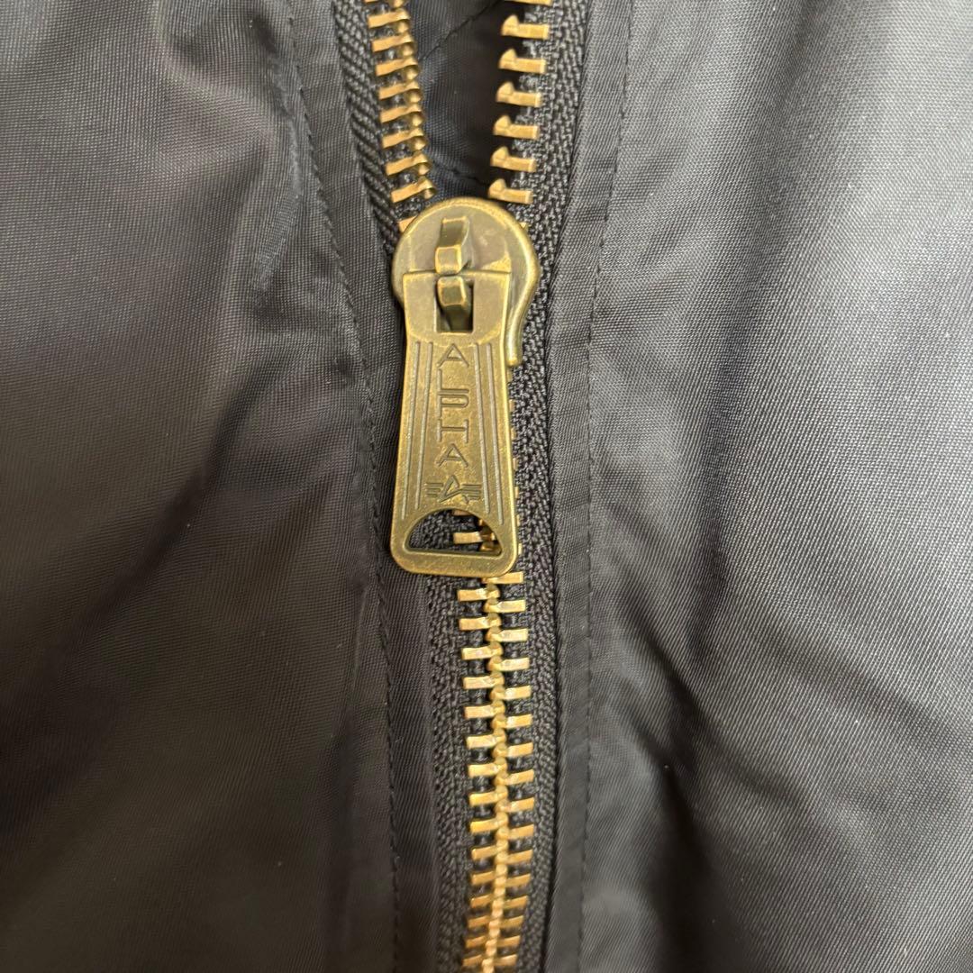 【バイカー仕様】ALPHA MA-1 ライディングJKT プロテクター付 黒 L