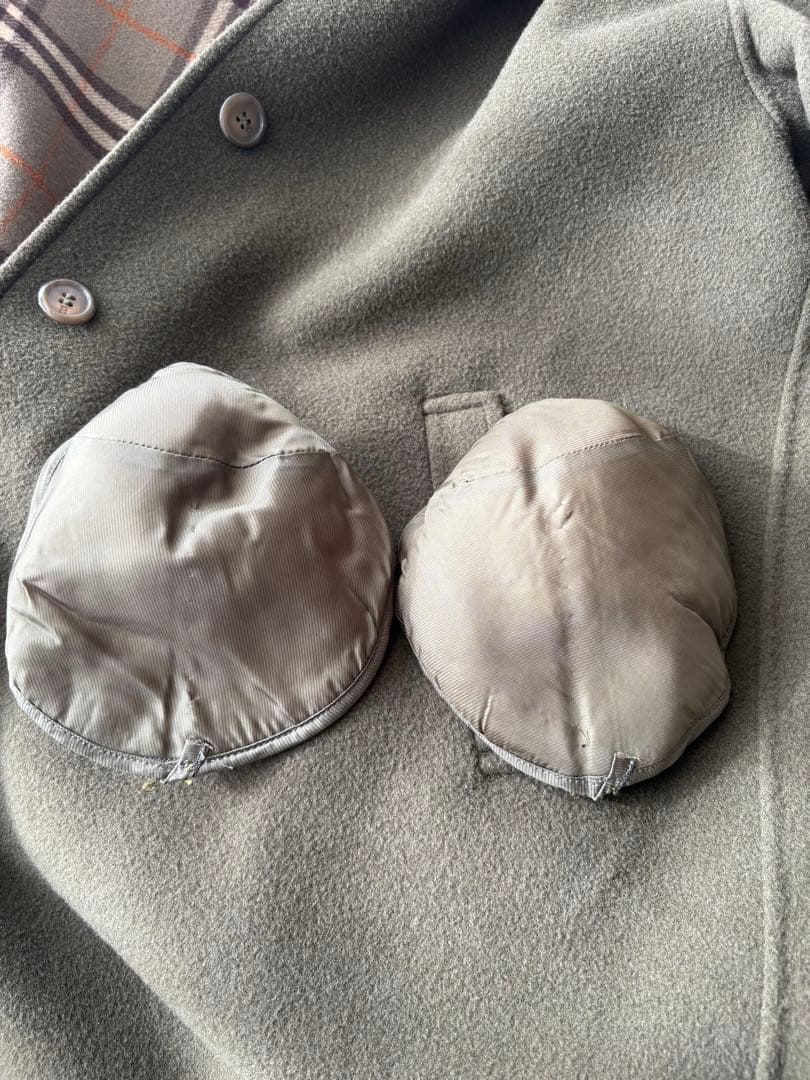 バーバリー　ダブルフェイス　ウールコート　カシミヤ混　フード