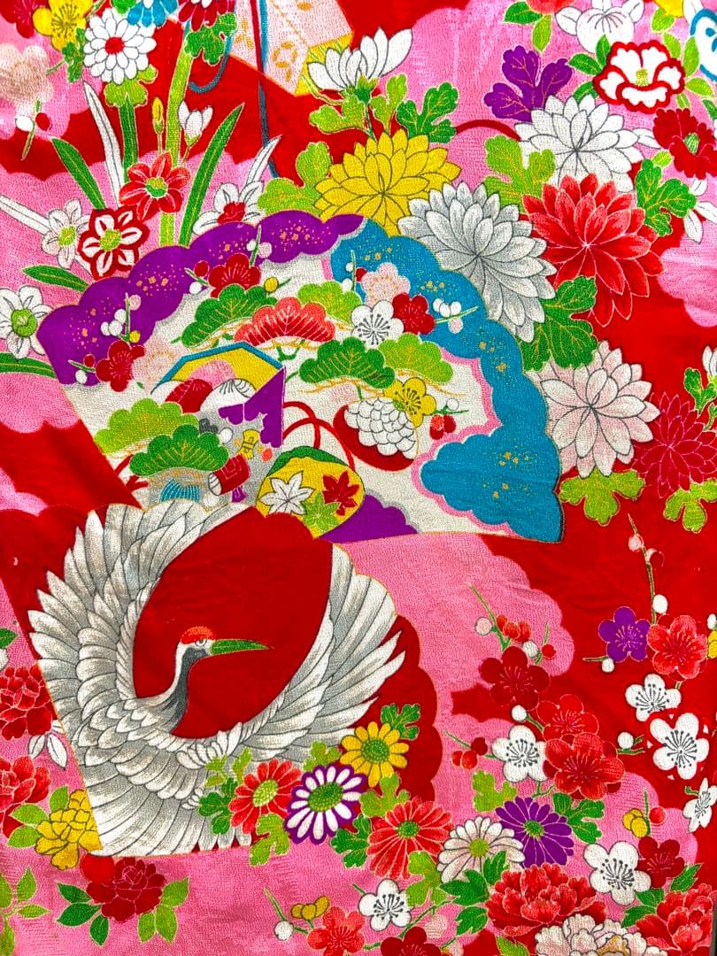 ※ピリパラ　アンティーク着物　七五三　長襦袢セット　正絹　2歳〜5歳