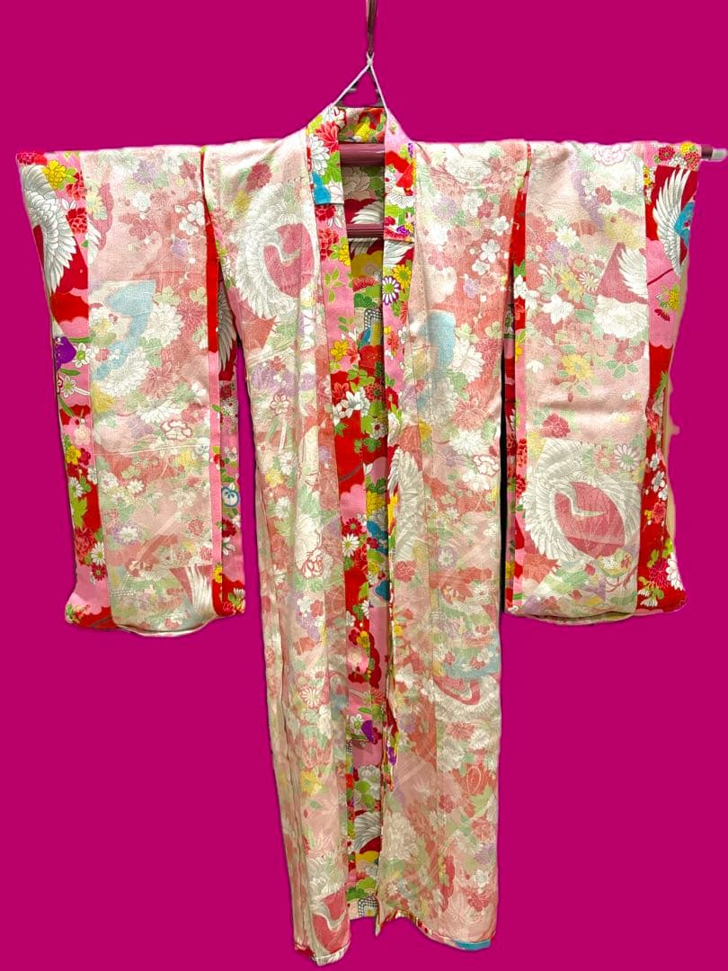 ※ピリパラ　アンティーク着物　七五三　長襦袢セット　正絹　2歳〜5歳