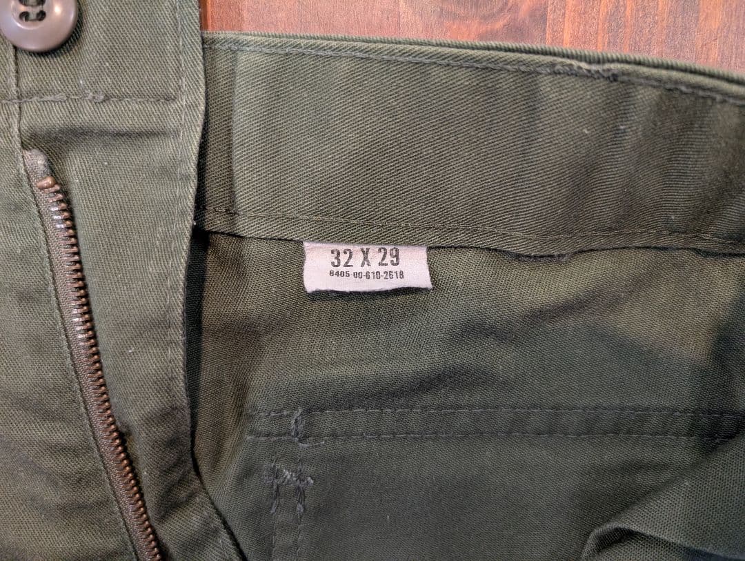 1987年製 アメリカ軍 OG507 32×29 ベイカーパンツ ファティーグ
