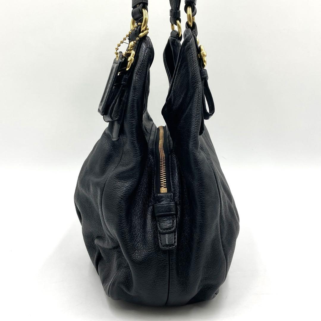 ⭐️美品⭐️コーチ ショルダーバッグ レザー ブラック ゴールド 肩掛け