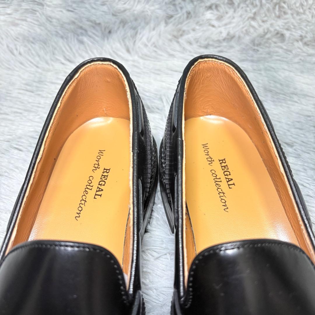 新品✨REGAL 25.5cm タッセルローファー J647 ウイングチップ黒