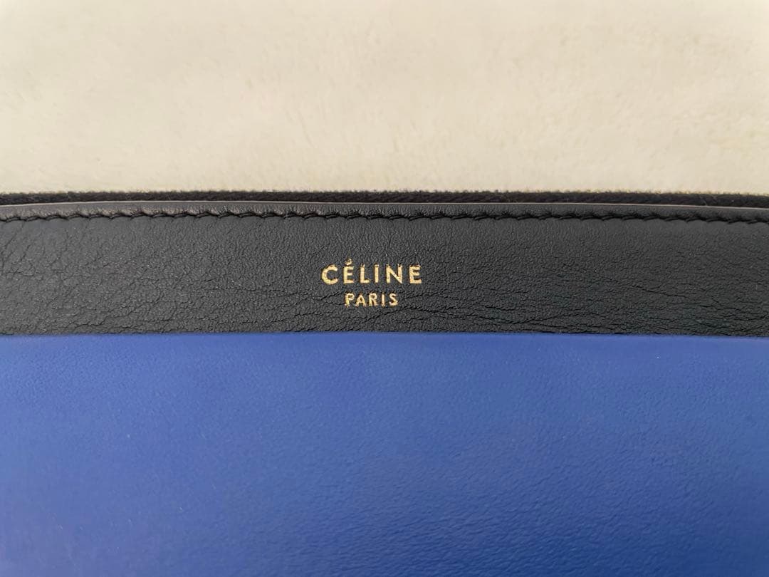 CELINE セリーヌ クラッチバッグ　レザー　フィービー　バイカラー