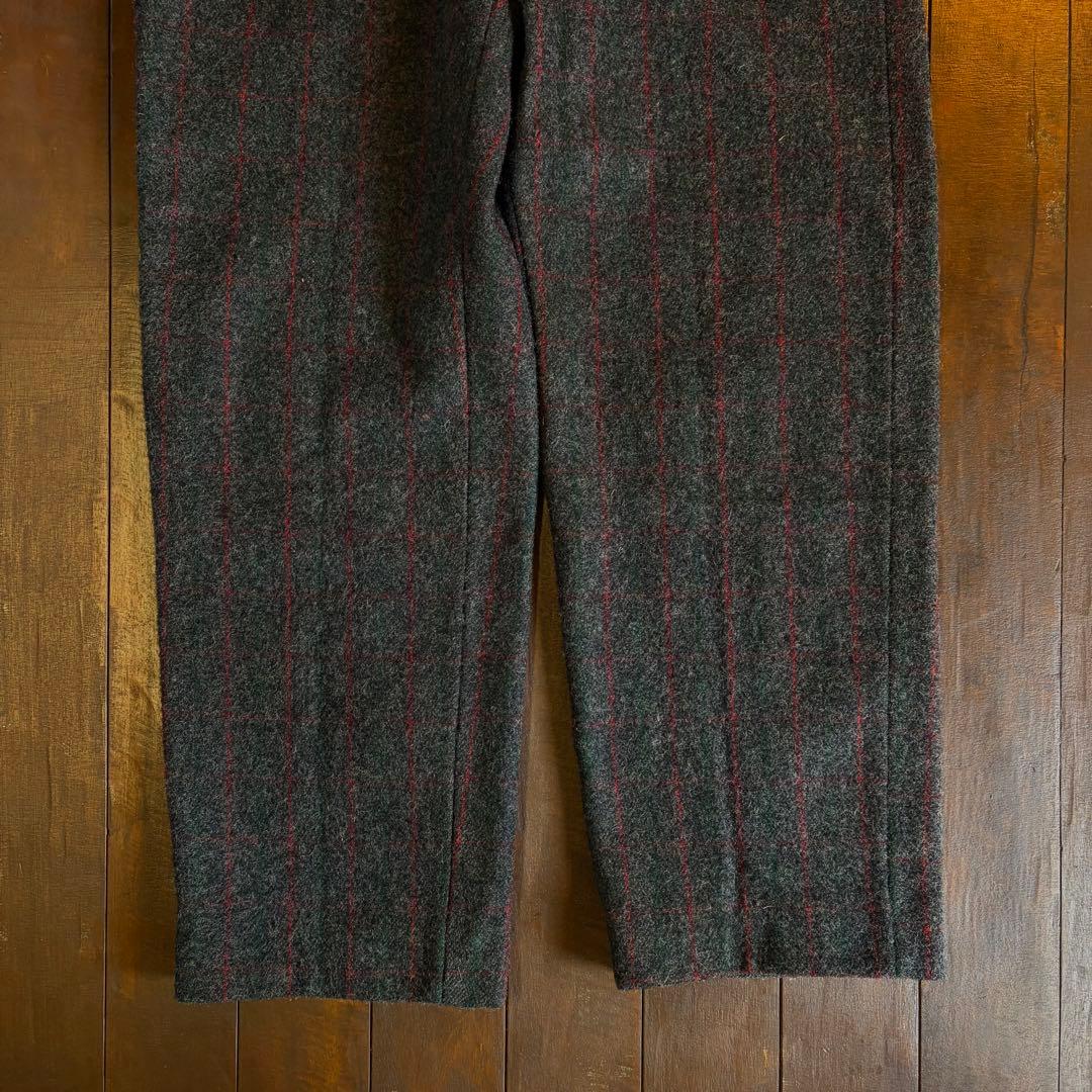 80sUSA製！！【L.L.Bean エルエルビーン】ウールサスペンダーパンツ