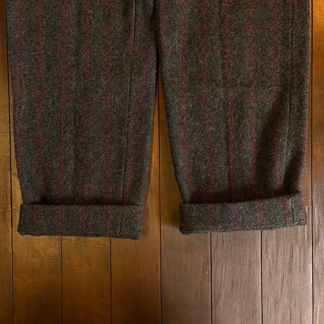 80sUSA製！！【L.L.Bean エルエルビーン】ウールサスペンダーパンツ