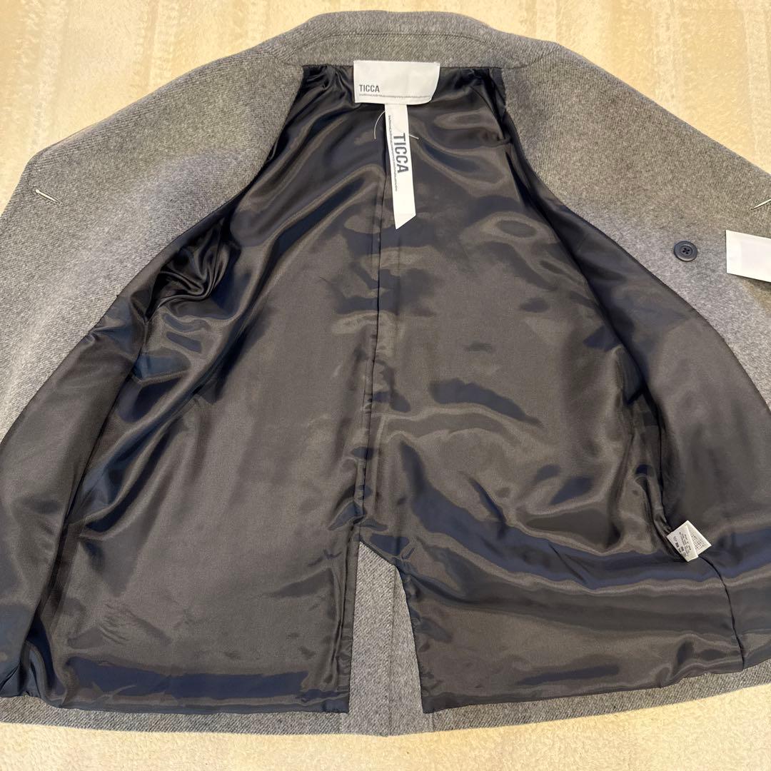 新品タグ付き　TICCA 2025 ティッカ ピーコート グレー