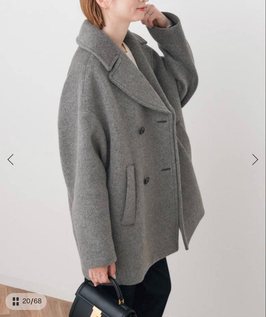 新品タグ付き　TICCA 2025 ティッカ ピーコート グレー