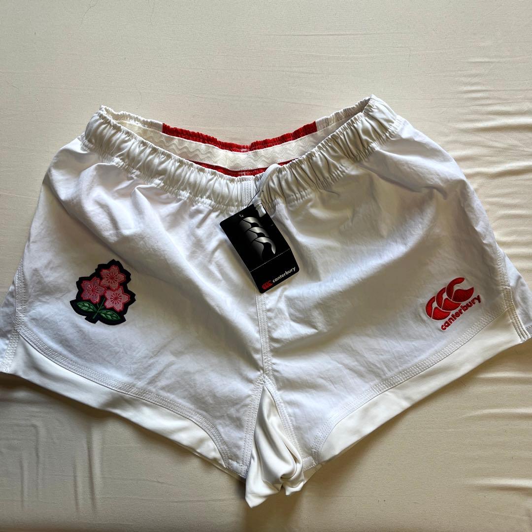非売品　ラグビー日本代表選手支給品短パン白　Lサイズ新品未使用タグ付き