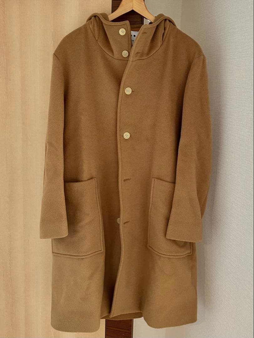 値下げ！ スリードッツ　ウールビーバーフーデットコート　theee dots