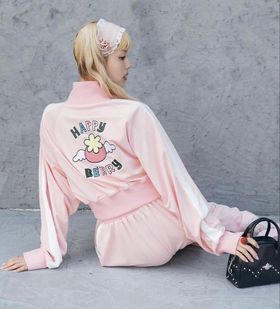 HAPPY BERRY × HEIHEI トラックジャケット ピンク