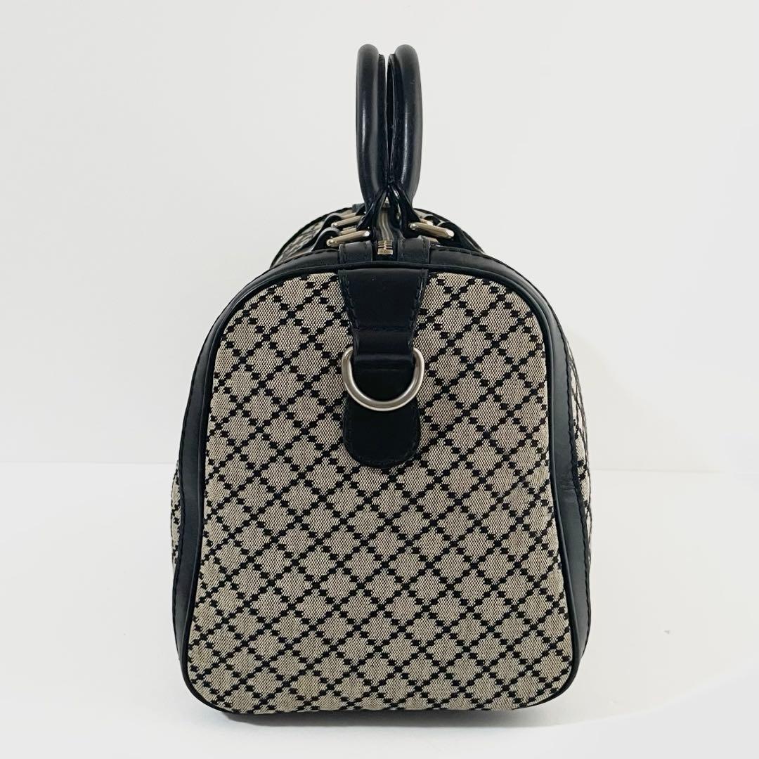 【美品】グッチ 2way ボストンバッグ ディアマンテ キャンバス×レザー