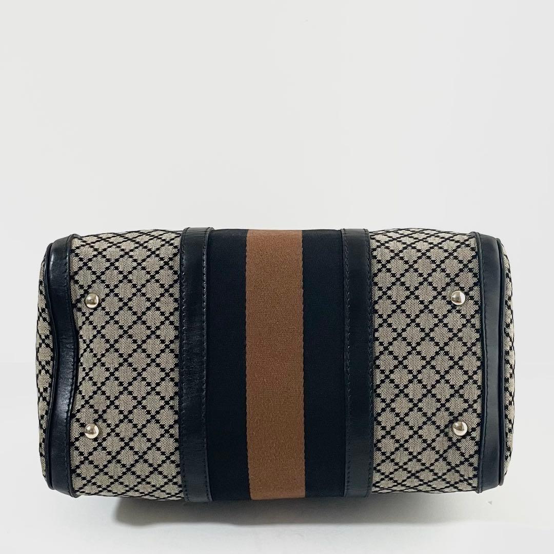 【美品】グッチ 2way ボストンバッグ ディアマンテ キャンバス×レザー