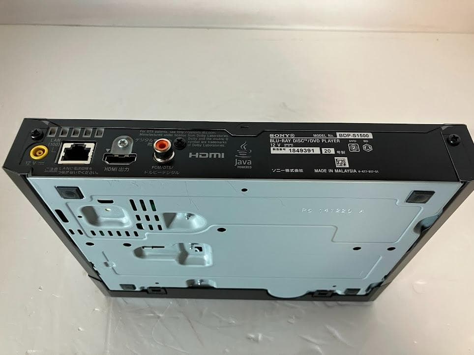 美品　SONY Blu-ray　BDP-S1500 2020年製