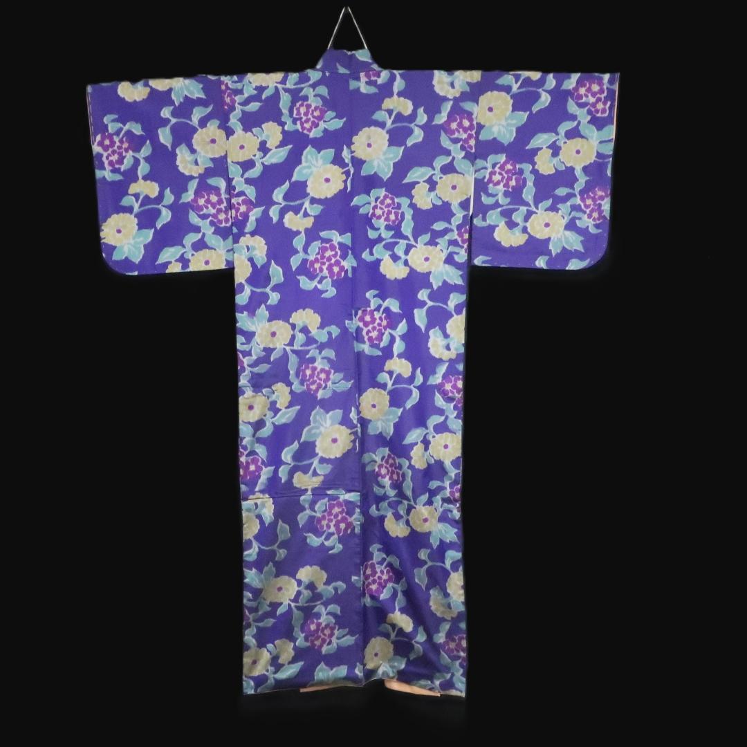 <Umeko>U202 身丈150cm 銘仙 着物☆☆☆ツヤ感