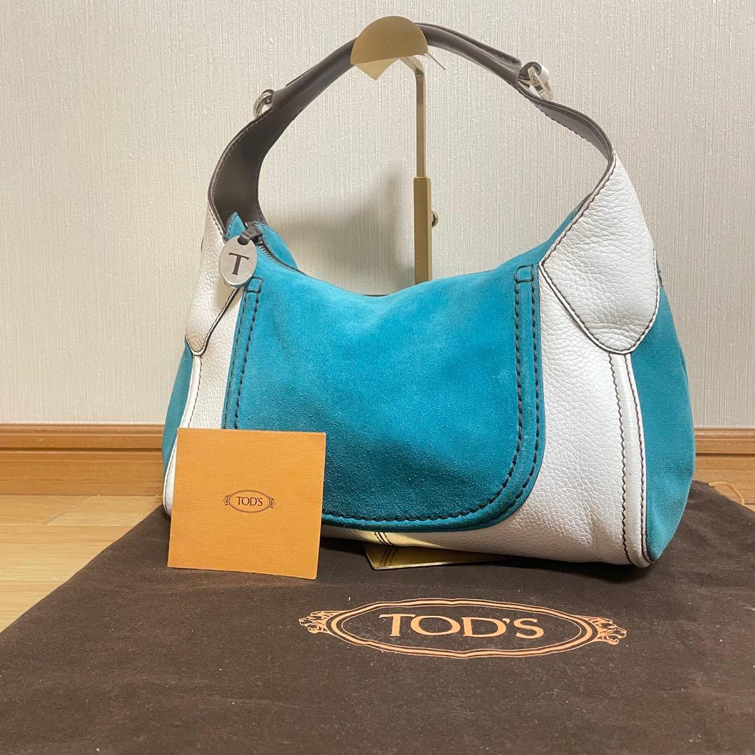 トッズ ショルダーバッグ 肩掛け ワンハンドルバッグ バイカラー 保存袋付き