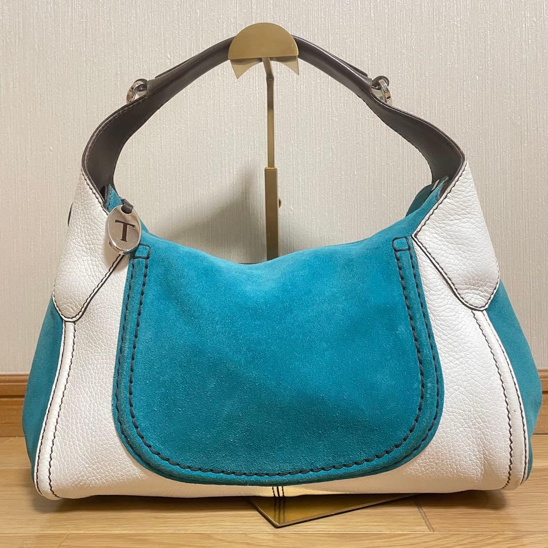 トッズ ショルダーバッグ 肩掛け ワンハンドルバッグ バイカラー 保存袋付き