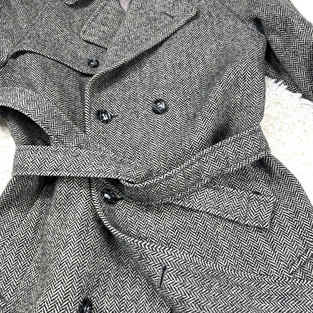 ポール＆ジョー ヴィンテージ ヘリンボーン ウール トレンチコート 52 XL