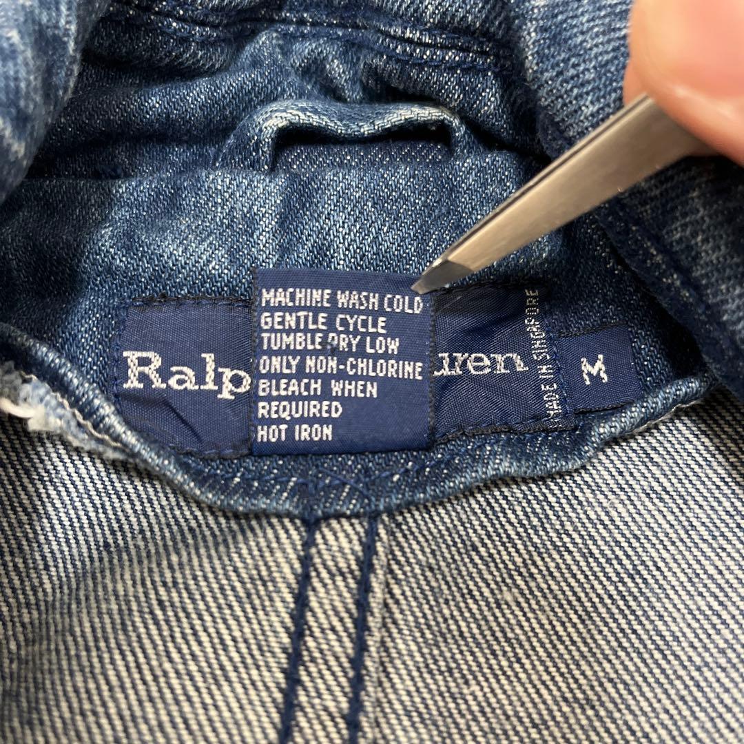 90s ラルフローレン　Pコート　デニム