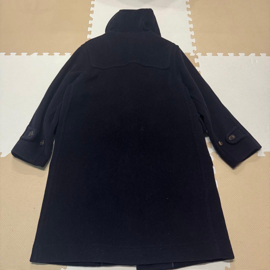 【MoorBrook製生地】ダッフルコート　ヘリンボーン ネイビー 英国製 L