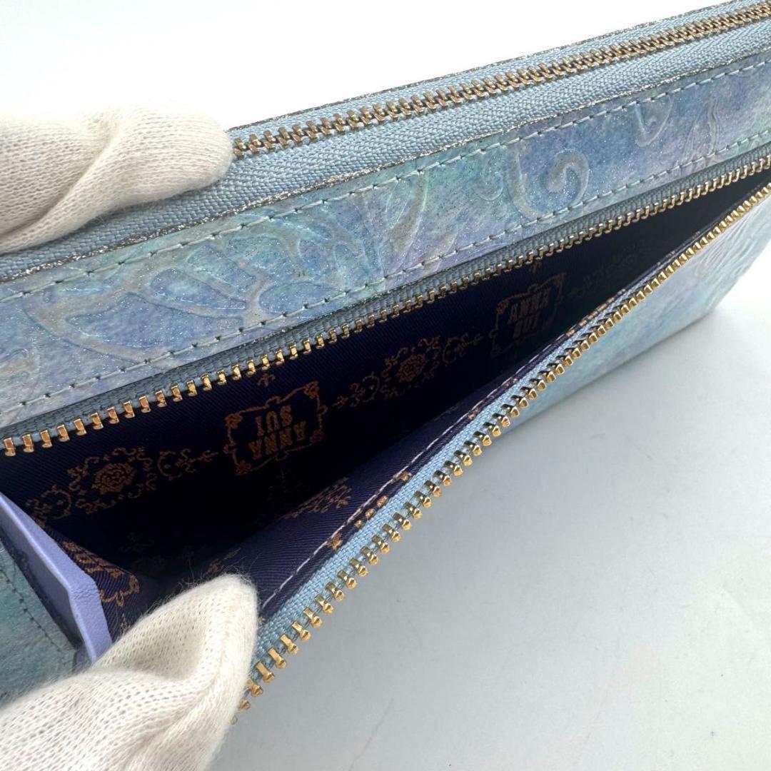 極美品✨アナスイ　パピヨン　L字ファスナー　長財布　ゴールド金具　パステルカラー