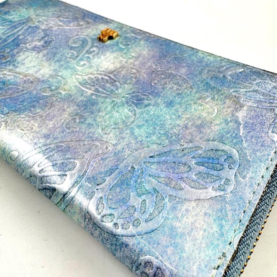 極美品✨アナスイ　パピヨン　L字ファスナー　長財布　ゴールド金具　パステルカラー