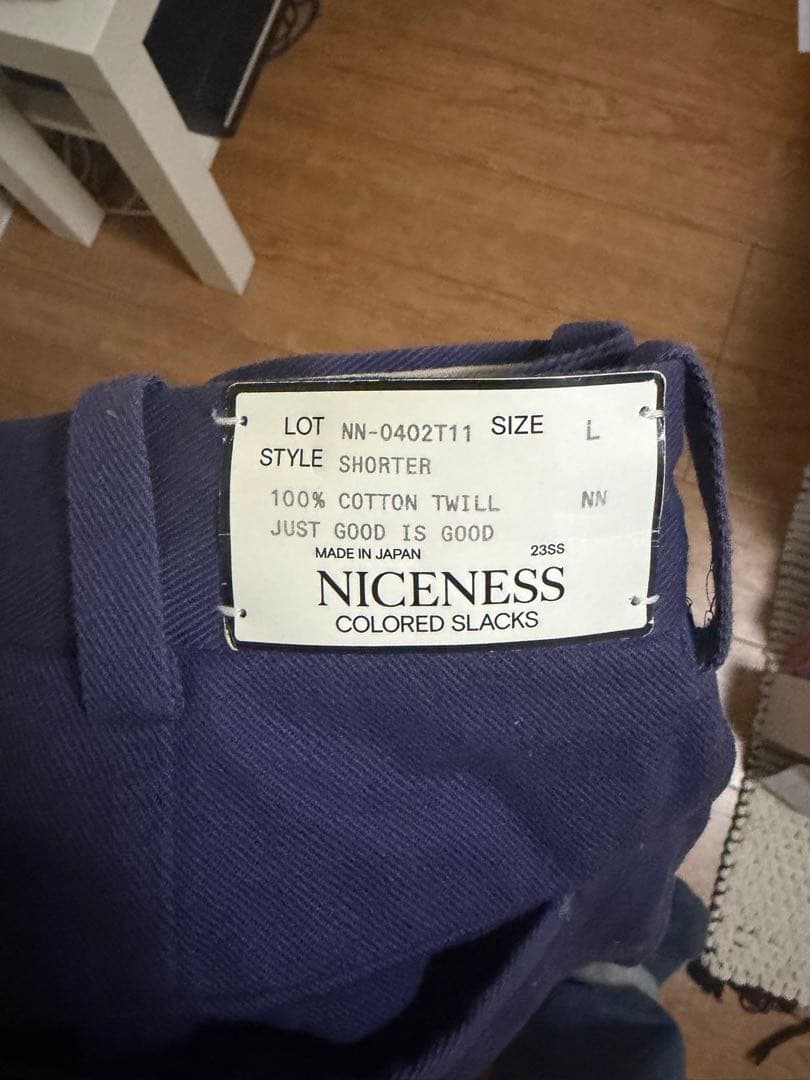 NICENESS ショーターパンツ ネイビー Lサイズ