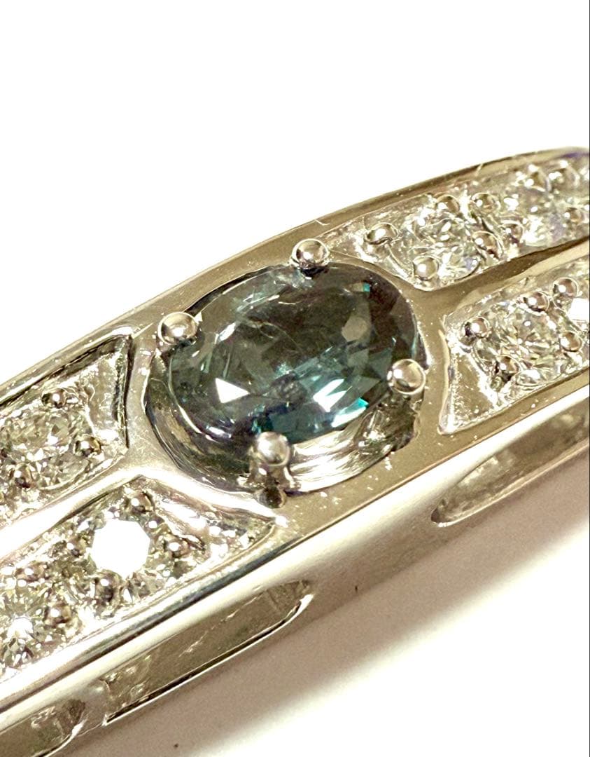 Pt900 アレキサンドライト ダイヤ ペンダントトップ CGLソーティング付き