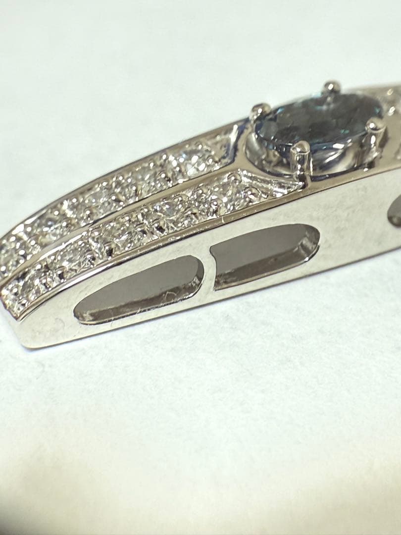 Pt900 アレキサンドライト ダイヤ ペンダントトップ CGLソーティング付き