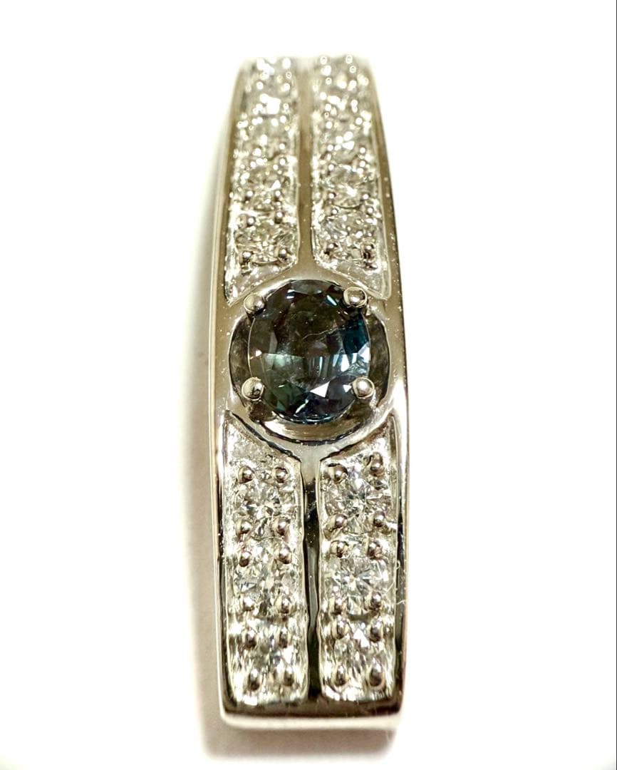 Pt900 アレキサンドライト ダイヤ ペンダントトップ CGLソーティング付き