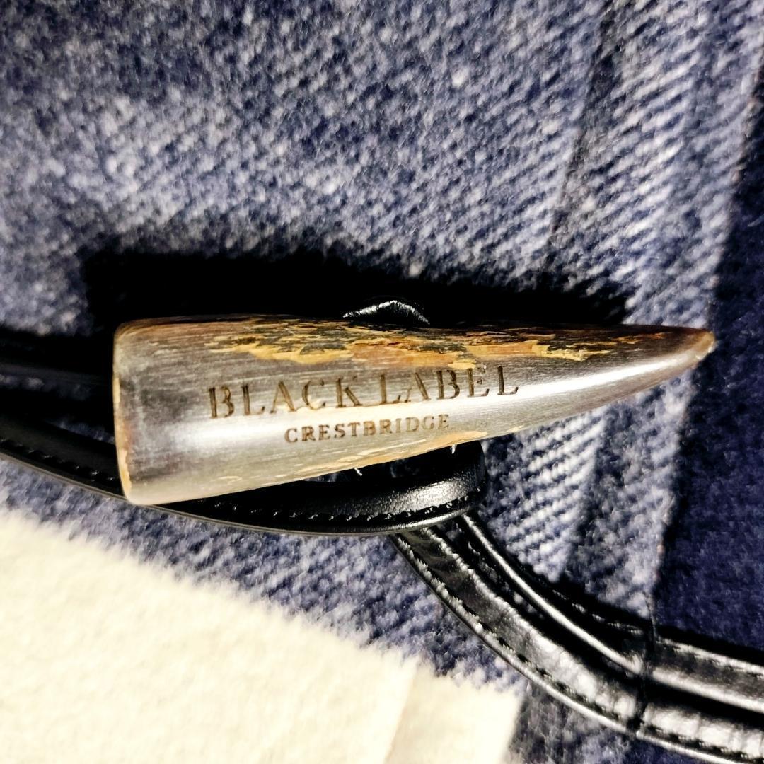 【美品】ブラックレーベルクレストブリッジ チェック 総柄 ダッフルコート M