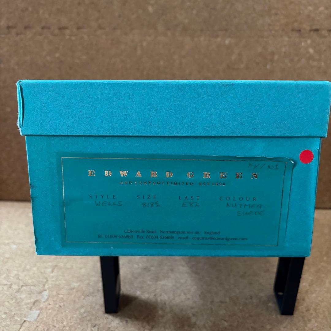 EDWARD GREEN スエード パンチドキャップトゥ ダービー 8E