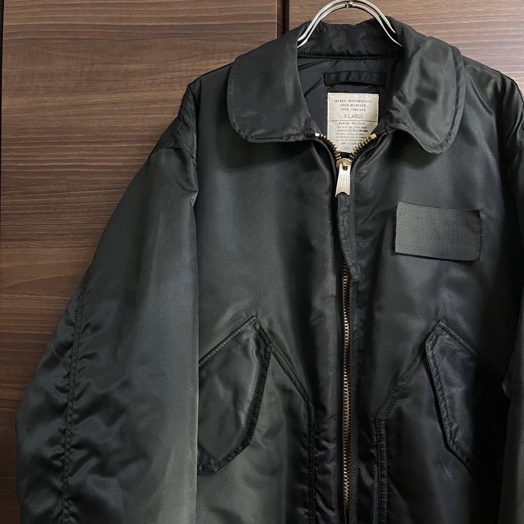 CWU-45P フライトジャケット X-LARGE 黒 IDEALジップ 米軍