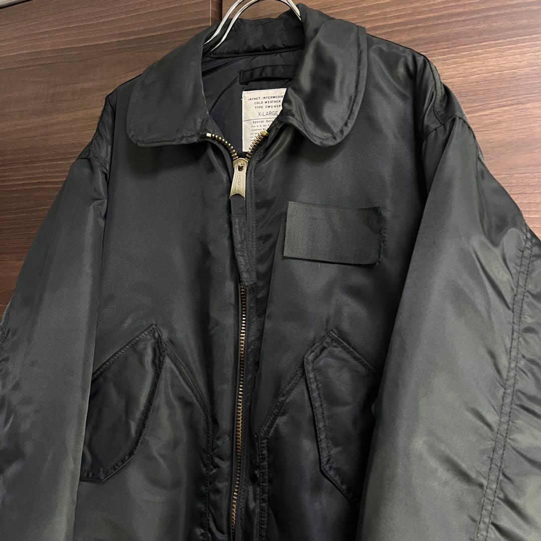 CWU-45P フライトジャケット X-LARGE 黒 IDEALジップ 米軍