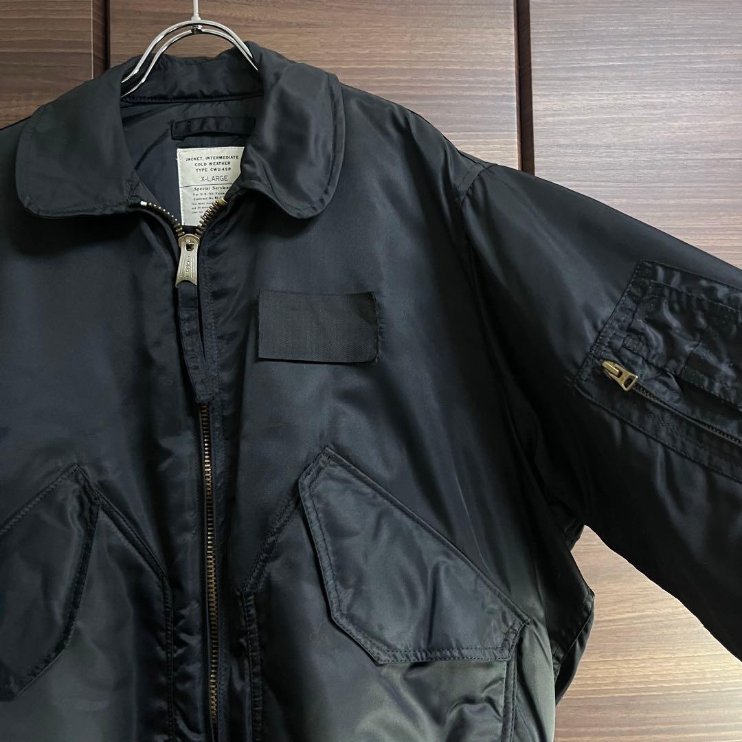 CWU-45P フライトジャケット X-LARGE 黒 IDEALジップ 米軍