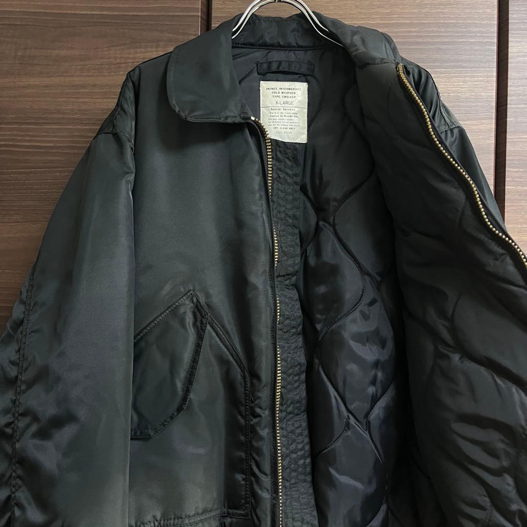 CWU-45P フライトジャケット X-LARGE 黒 IDEALジップ 米軍