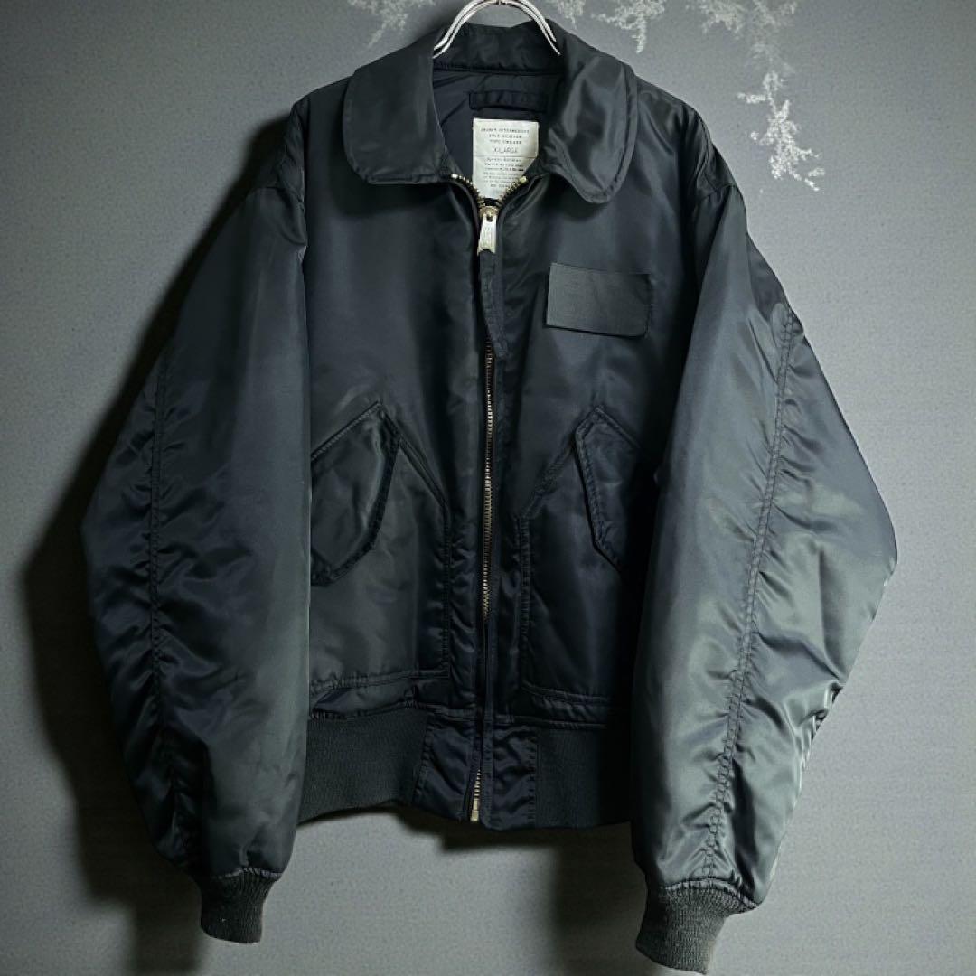 CWU-45P フライトジャケット X-LARGE 黒 IDEALジップ 米軍