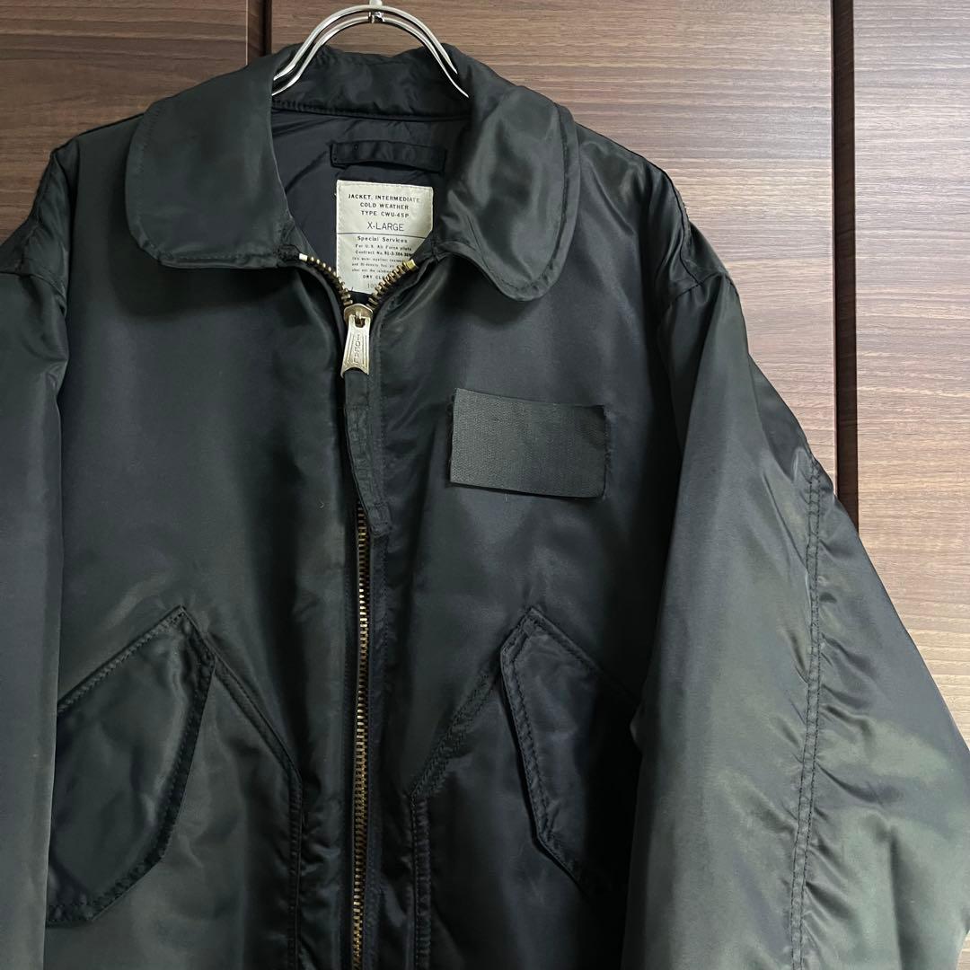 CWU-45P フライトジャケット X-LARGE 黒 IDEALジップ 米軍