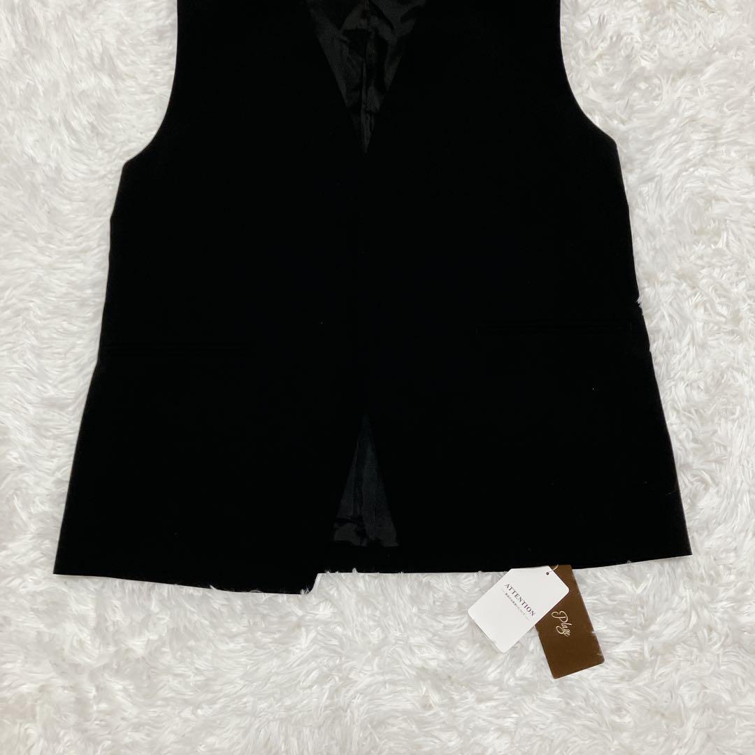 【タグ付き】plage プラージュ calla lily ジレ ブラック 38